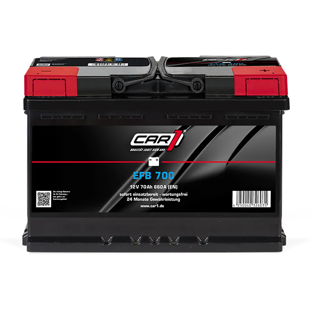 EFB 700 Batterie EFB de démarrage pour véhicules avec fonction Stop/Start 278mm/175mm/190mm