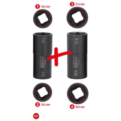 [515.0895] 515.0895 KS-Tools Kit 2 douilles jantes aluminium (spécial Ford)